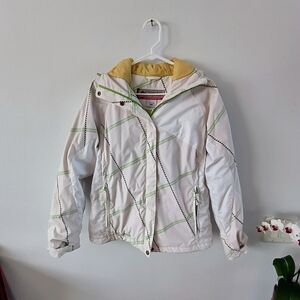 Columbia Omni-Tech Waterproof Jacket Womens Medium Hooded Ski Snow Coat